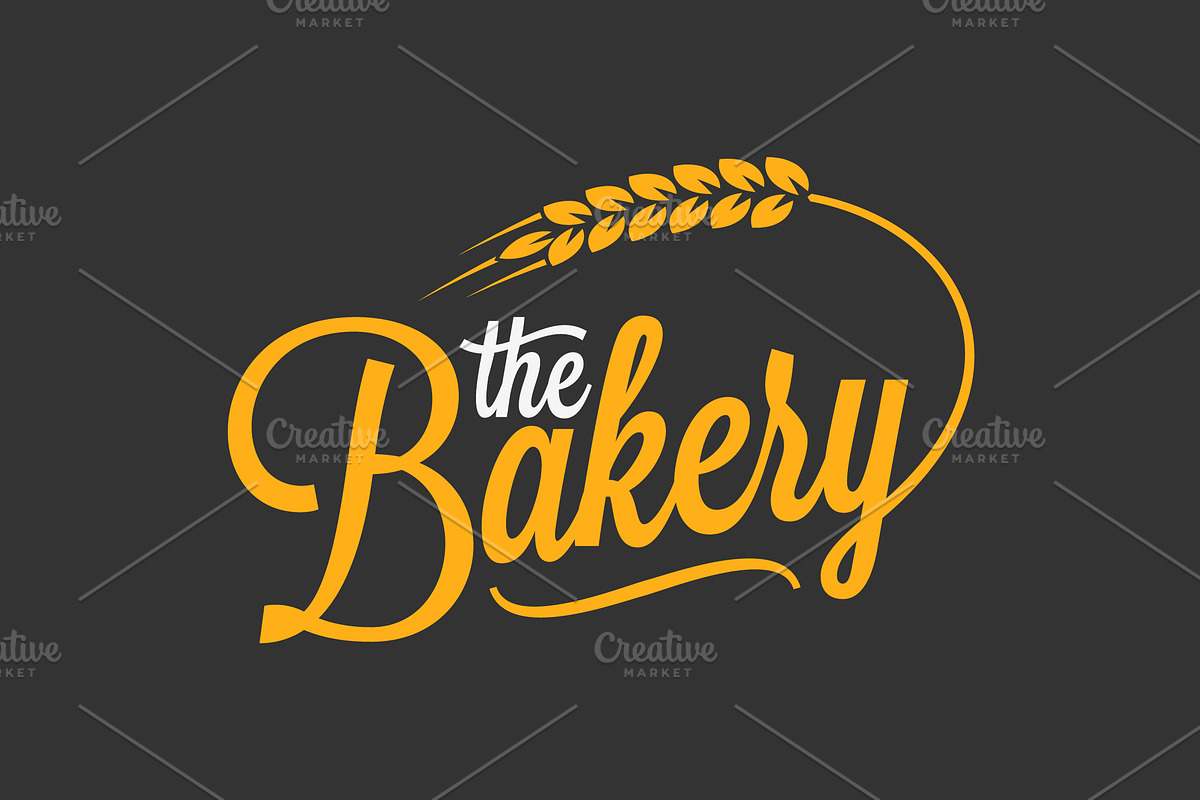 Bakery vintage lettering logo  in Illustrations - product preview 8