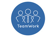Teamwork business concept icon 