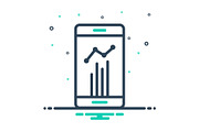 Statistics mobile icon