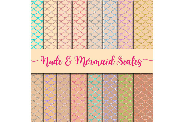 Nude backgrounds & Mermaid Scales