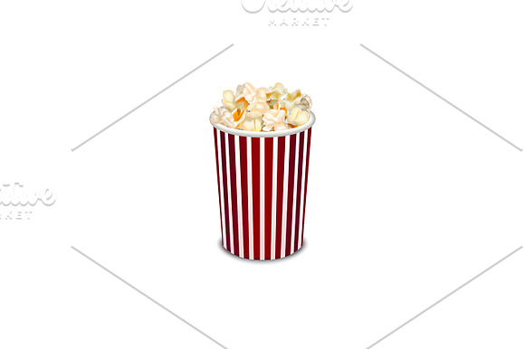  3d Popcorn Snack Card. Vector in Illustrations - product preview 2