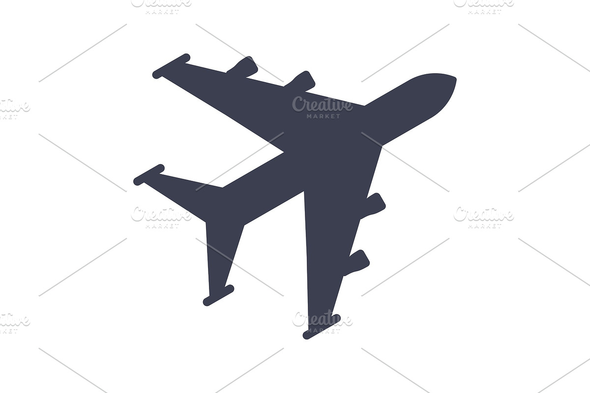 aircraft black icon in Illustrations - product preview 8