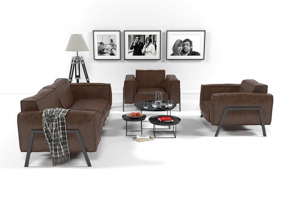 0607 Rolf Benz Basio furniture set in Furniture - product preview 3