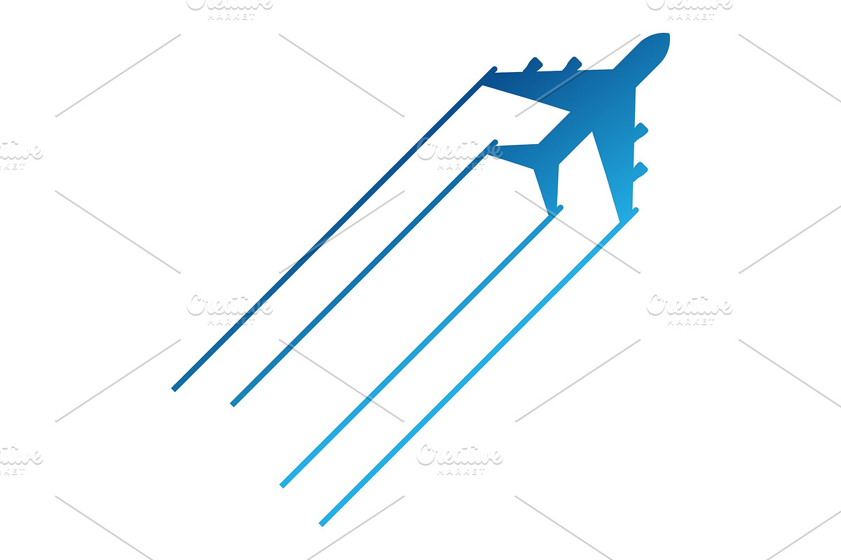 blue aircraft icon in Illustrations - product preview 8
