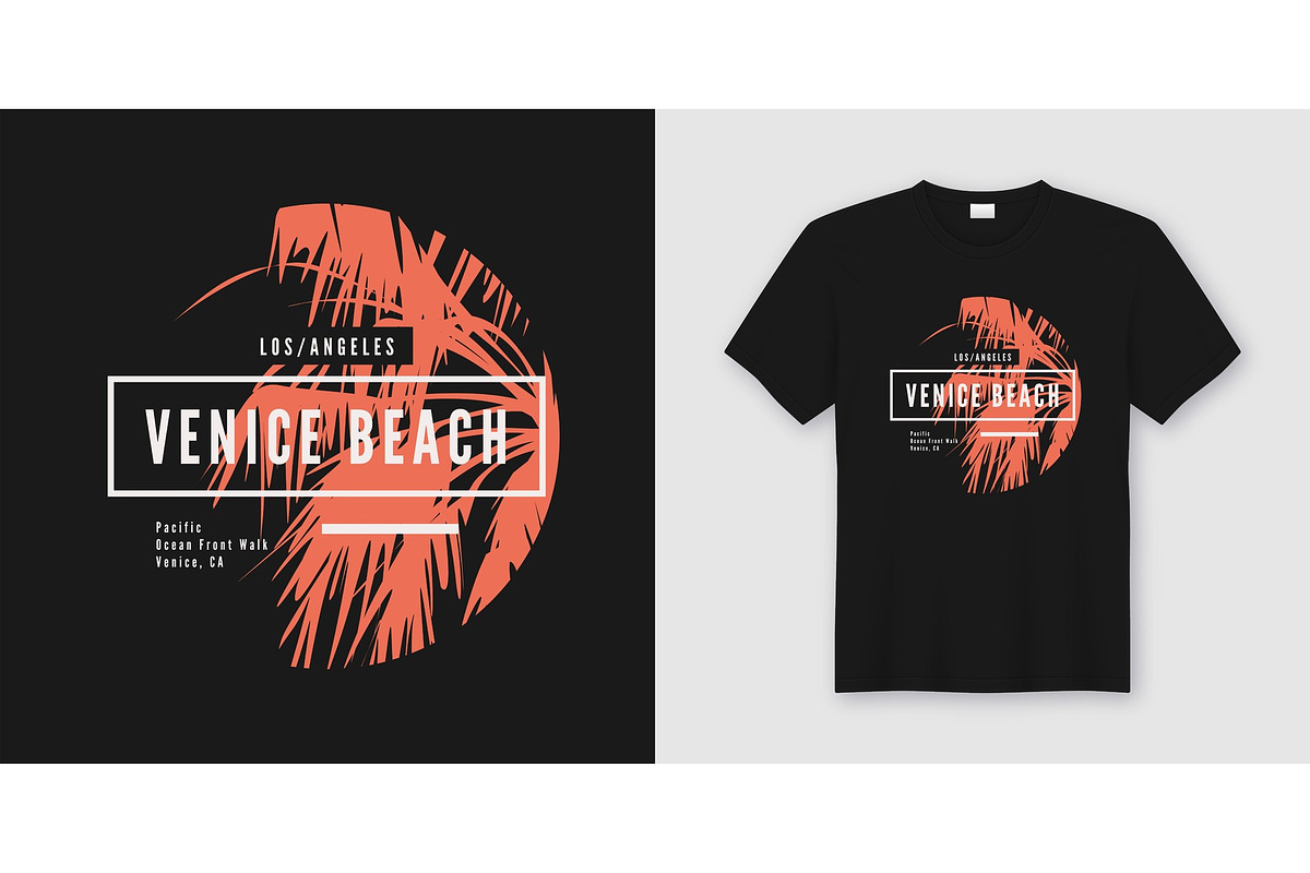 Venice beach t-shirt design in Illustrations - product preview 8