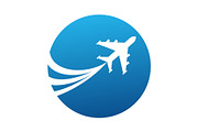 logo with airplane