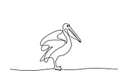 Pelican minimalist symbol