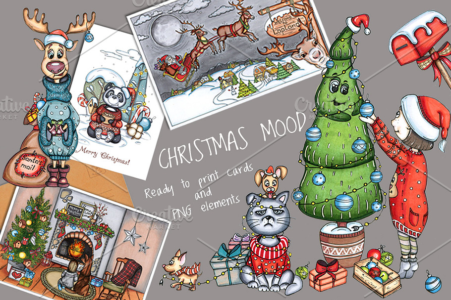 Christmas Mood set in Illustrations - product preview 8