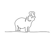 Hippo silhouette symbol