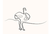 Ostrich walking symbol
