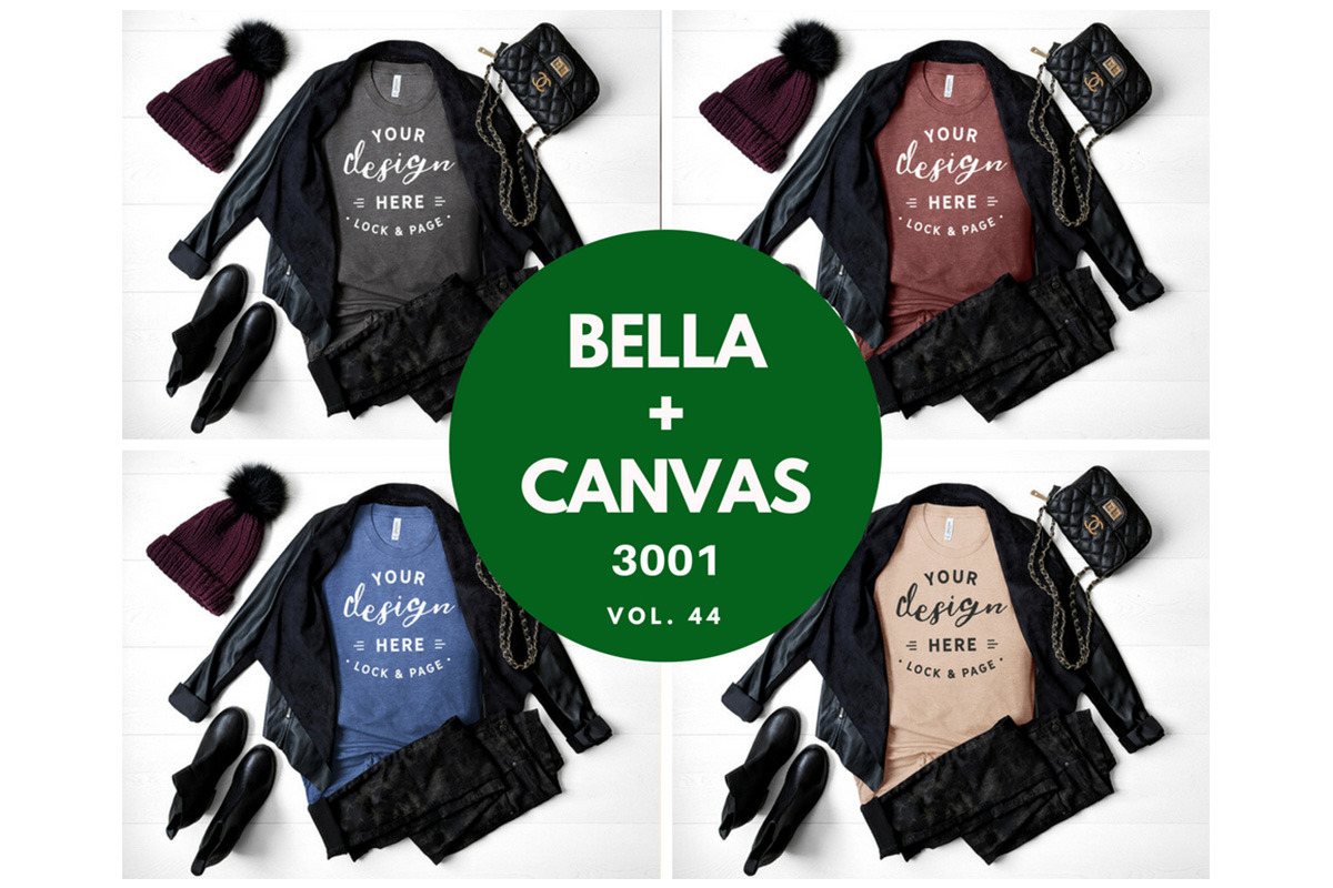 Autumn Bella Canvas TShirt Mockup in Product Mockups - product preview 8