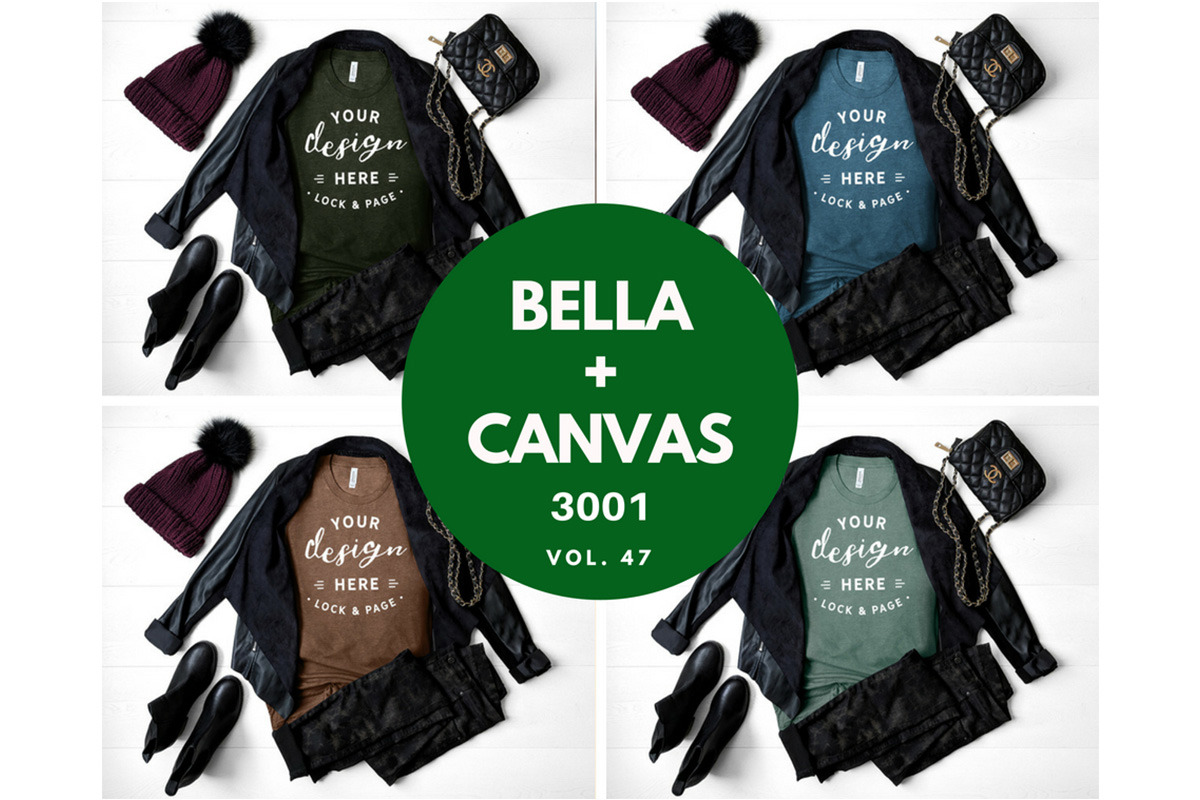 Fall Bella Canvas Mockup Bundle 3001 in Product Mockups - product preview 8