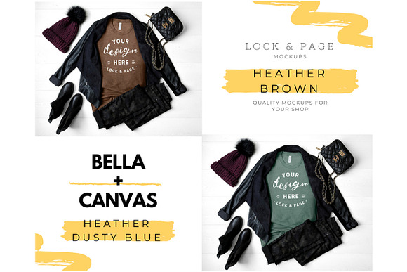 Fall Bella Canvas Mockup Bundle 3001 in Product Mockups - product preview 1
