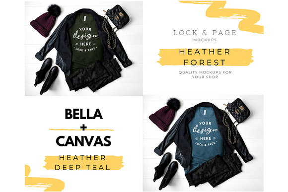Fall Bella Canvas Mockup Bundle 3001 in Product Mockups - product preview 2
