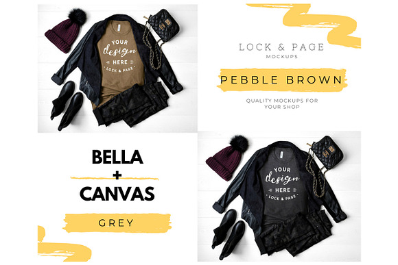 Bella Canvas Fall TShirt Mockup 3001 in Product Mockups - product preview 1