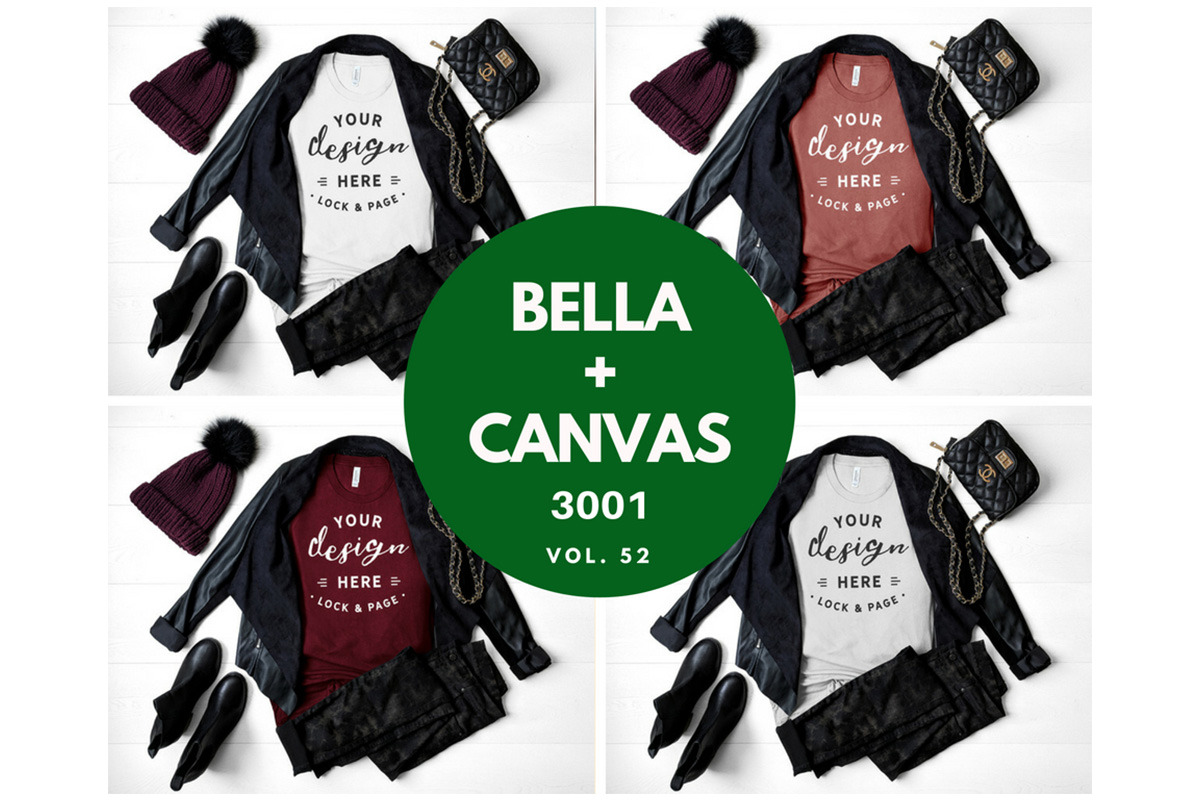 Fall TShirt Mockup Bella Canvas 3001 in Product Mockups - product preview 8