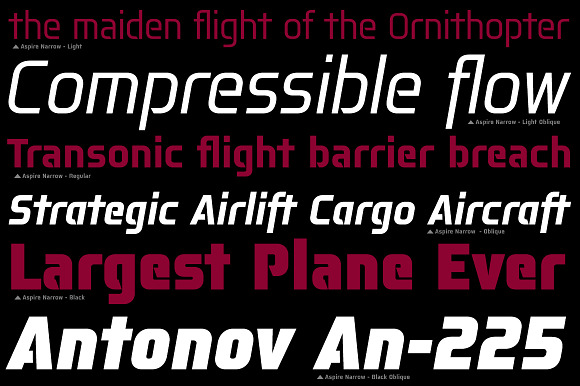 Aspire Narrow Family in Sans-Serif Fonts - product preview 3