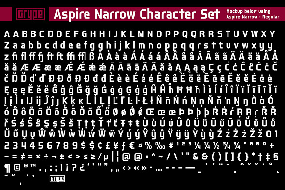 Aspire Narrow Family in Sans-Serif Fonts - product preview 4
