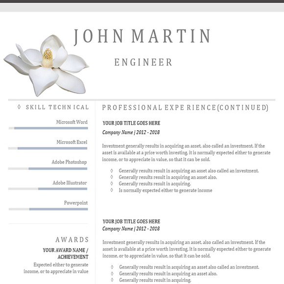 Word Resume & Cover Letter Template in Letter Templates - product preview 4