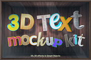 3D Text Mockup Kit - Smart Objects