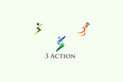 3 Action Logo