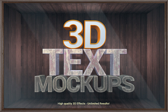 3D Text Mockup Kit - Smart Objects in Product Mockups - product preview 4