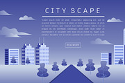 Cityscape Vector Flat illustration