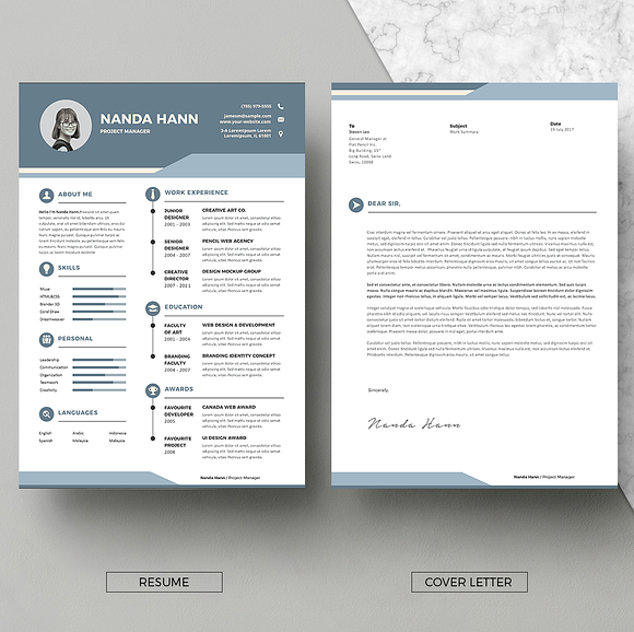 Resume & Cover Letter Template in Letter Templates - product preview 1