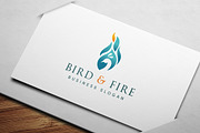 Bird & Fire Logo Template