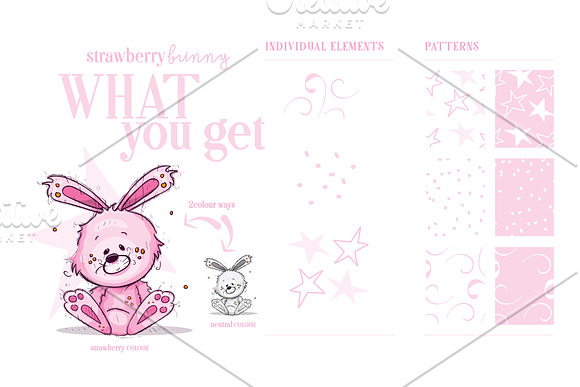 Cotton Candy Baby Animals in Illustrations - product preview 8