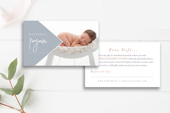 Photographer Referral Card Template in Card Templates - product preview 2