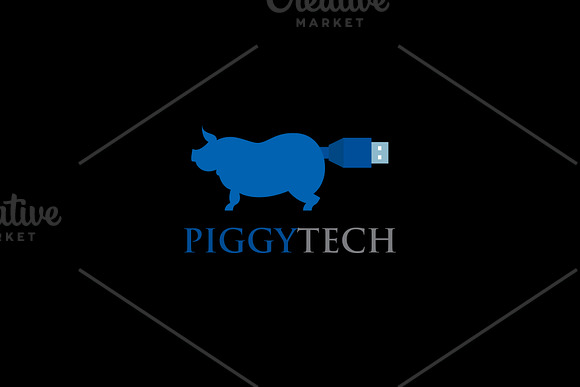 Piggy Tech Logo in Logo Templates - product preview 1