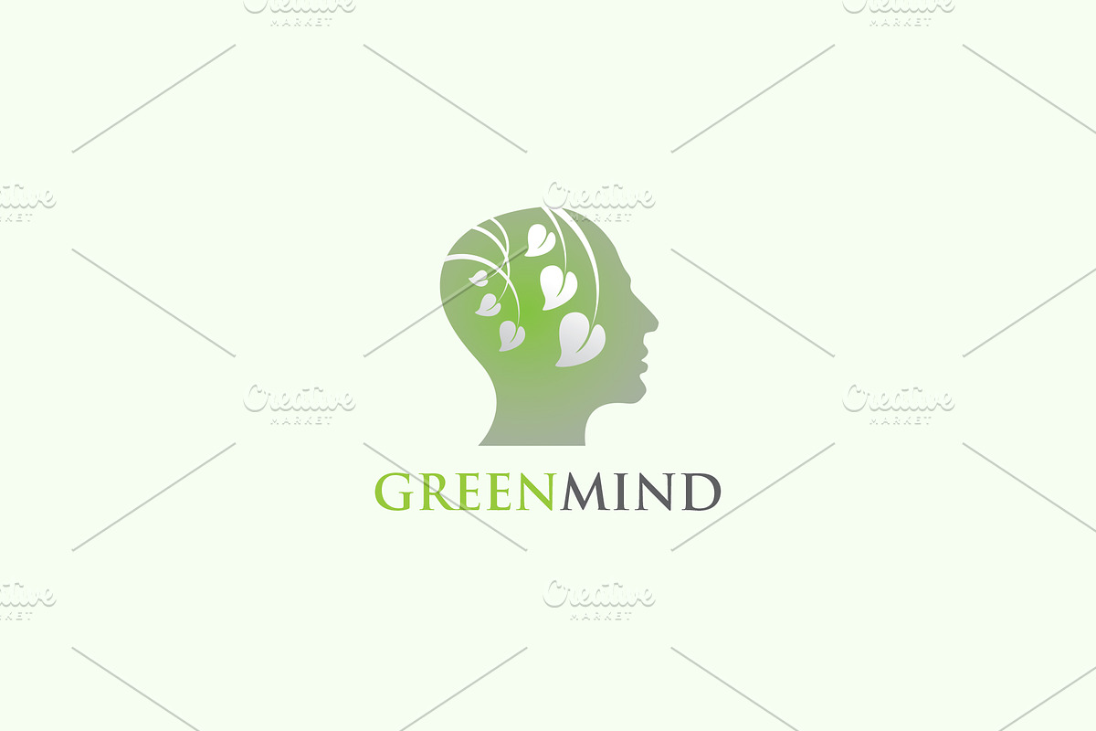 Green Mind Logo in Logo Templates - product preview 8