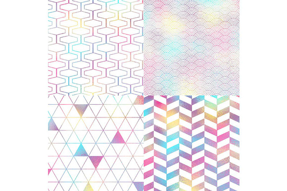 Unicorn Geometric Pattern Overlay  in Illustrations - product preview 2