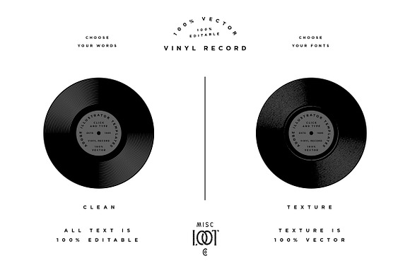 Vinyl Record Template in Objects - product preview 3