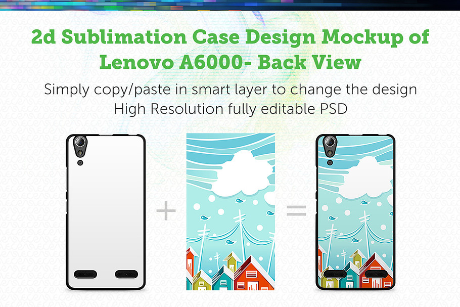 Lenovo A6000 2d Sublimation Mock-up in Product Mockups - product preview 8