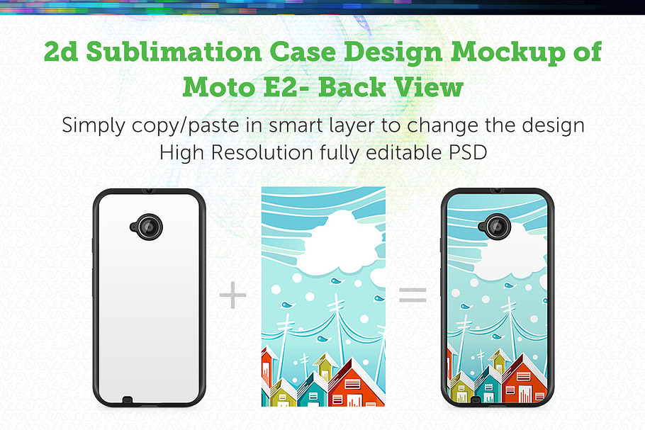Moto E2 2d Sublimation Mock-up in Product Mockups - product preview 8
