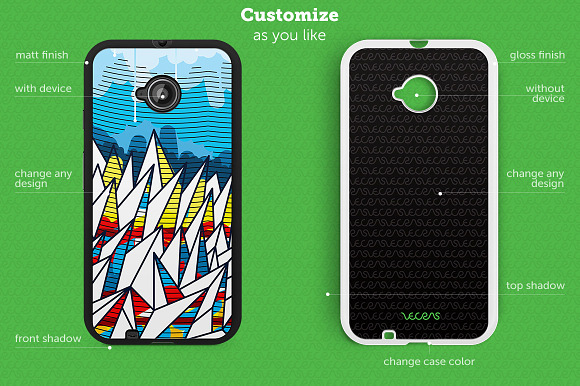 Moto E2 2d Sublimation Mock-up in Product Mockups - product preview 1