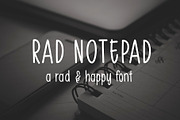 Rad Notepad - A Hand Lettered Font