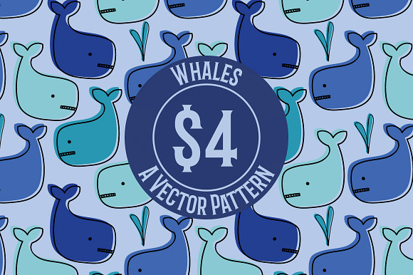 Whale Seamless Repeat Pattern in Patterns - product preview 3