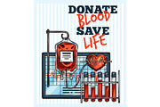 Vector sketch for blood donation