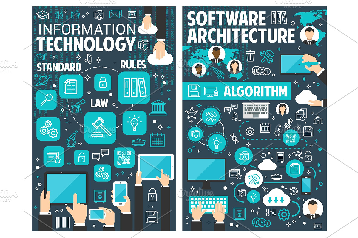 Information technology posters in Illustrations - product preview 8