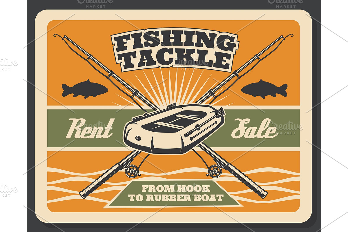 Vector poster for fishing store in Illustrations - product preview 8