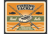 Vector poster for fishing store