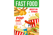 Vector fast food restaurant poster