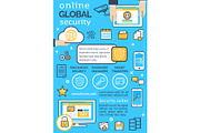 Vector poster online global security