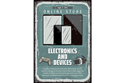 Vector poster electronic device shop