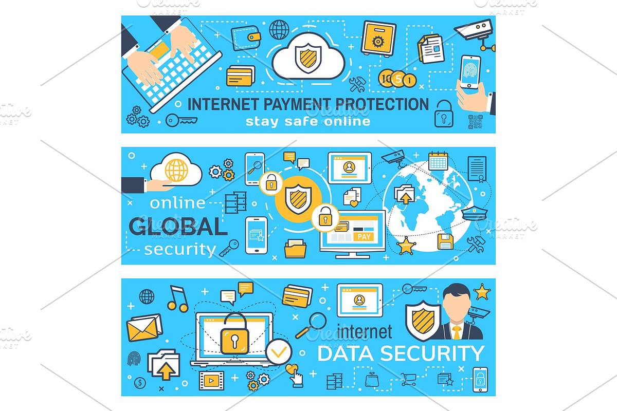 Vector internet payment protection in Illustrations - product preview 8