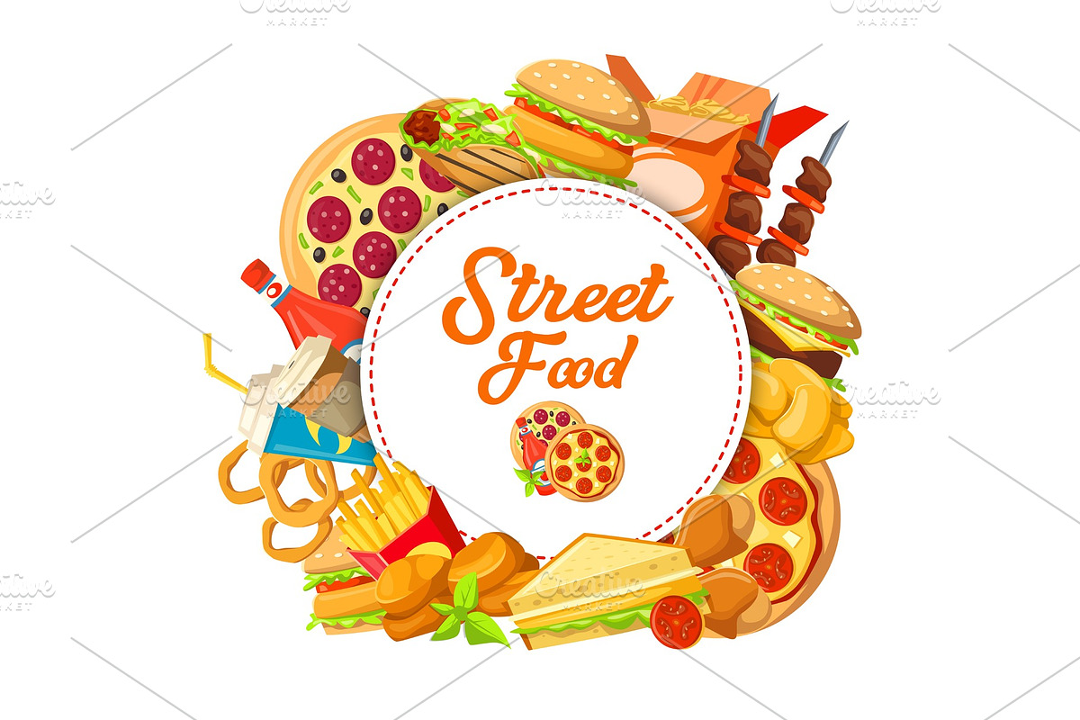 Vector fast food poster in Illustrations - product preview 8