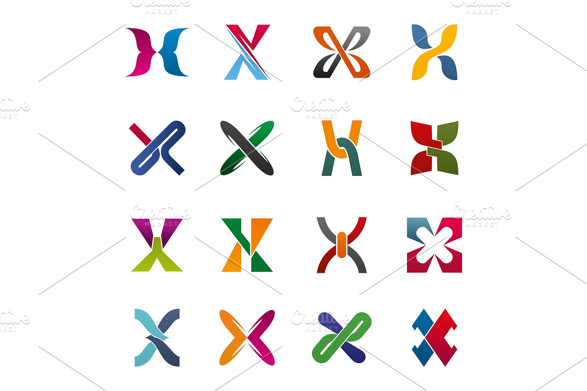 Vector letter X icons for design in Illustrations - product preview 8
